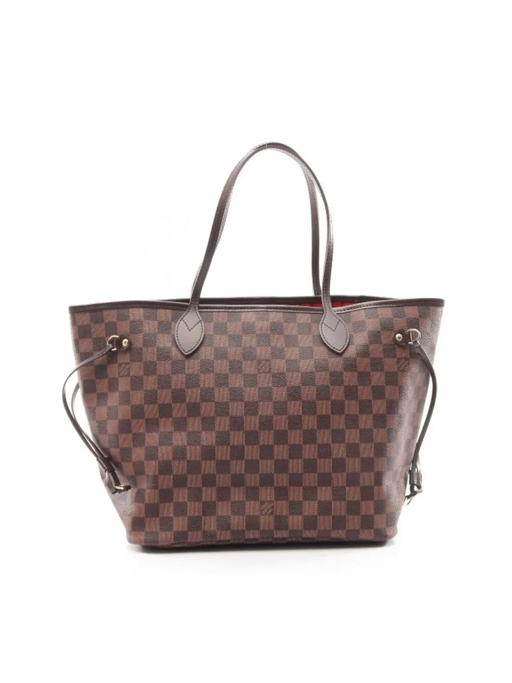 Louis Vuitton Tote Bag Neverfull MM Damier Ebene Canvas Leather